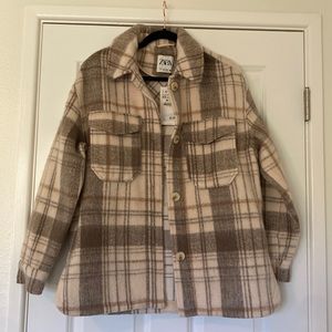 Brand New - Neutral Zara Flannel Jacket